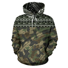 Load image into Gallery viewer, Poly All Over Hoodie - Polynesian Army Front