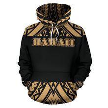Load image into Gallery viewer, Hawaii All Over Hoodie - Polynesian Gold Version Front