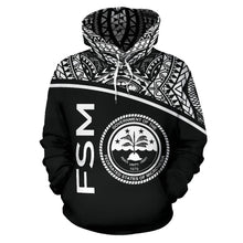 Load image into Gallery viewer, Federated States Of Micronesia All Over Hoodie - Micronesia Curve Black Style - BN09