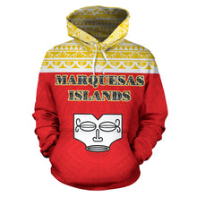 Load image into Gallery viewer, Marquesas Islands All Over Hoodie - Polynesian Hoodie Style Front
