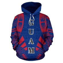 Load image into Gallery viewer, Guam All Over Hoodie - Polynenesian Tattoo Style Front