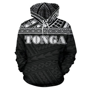 Tonga All Over Hoodie - Polynesian Black Version Front