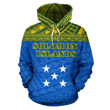 Load image into Gallery viewer, Solomon Islands All Over Hoodie - Polynesian Hoodie Style Front