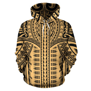 Polynesian All Over Hoodie - Polynesian Pattern Hoodie Style - BN01