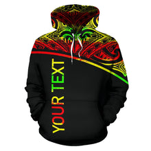 Load image into Gallery viewer, Poly All Over Print Hoodie - Polynesian Curve Reggae Custom Style - BN09