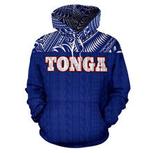 Load image into Gallery viewer, Tonga All Over Hoodie - Polynesian Blue Version Front