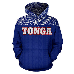 Tonga All Over Hoodie - Polynesian Blue Version Front