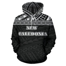 Load image into Gallery viewer, New Caledonia All Over Hoodie - Polynesian Black Version Front