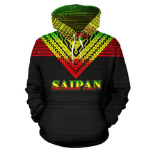 Load image into Gallery viewer, Saipan All Over Hoodie - Reggae Color Version font