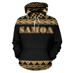 Samoa All Over Hoodie - Polynesian Gold Version front