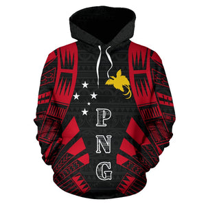 Papua New Guinea All Over Hoodie - Polynesian Tattoo Style Front