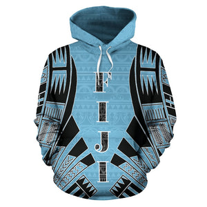 Fiji All Over Hoodie - Polynesian Tattoo Style Front