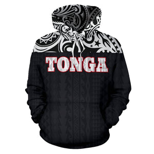 Tonga All Over Hoodie - Polynesian Black Version front