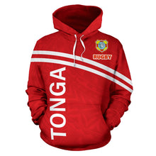 Load image into Gallery viewer, Tonga All Over Hoodie - Polynesian Rugby Style front