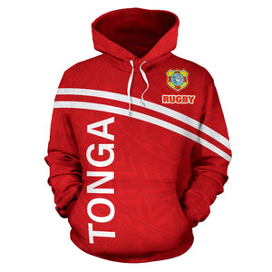Tonga All Over Hoodie - Polynesian Rugby Style front