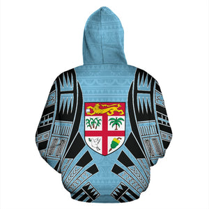 Fiji All Over Hoodie - Polynesian Tattoo Style Back