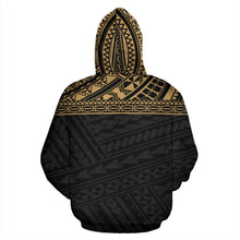 Load image into Gallery viewer, Poly All Over Hoodie - Polynesian Gold Black Version - BN04