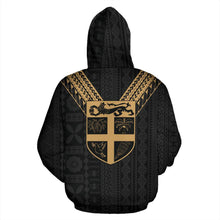 Load image into Gallery viewer, Fiji All Over Hoodie - Gold Sailor Style back