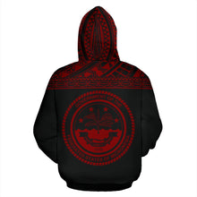 Load image into Gallery viewer, Chuuk States All Over Hoodie - Red Version back