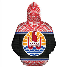 Load image into Gallery viewer, Tuamotu All Over Hoodie - Polynesian Hoodie Style Back