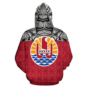 Bora Bora All Over Hoodie - Polynesian Hoodie Version back