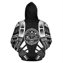 Load image into Gallery viewer, Marshall Islands All Over Hoodie - Black Tattoo Style back