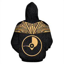 Load image into Gallery viewer, Yap All Over Hoodie - Gold Neck Style back