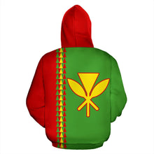 Load image into Gallery viewer, Hawaii All Over Hoodie - Polynesian Straight Version back