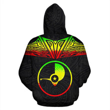 Load image into Gallery viewer, Yap All Over Hoodie - Reggae Neck Style back