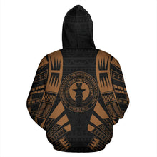 Load image into Gallery viewer, CNMI All Over Hoodie - Brown Tatto Style back