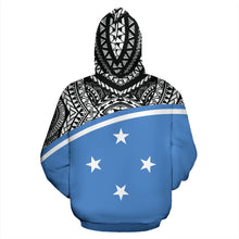 Load image into Gallery viewer, Kosrae All Over Hoodie - Micronesia Curve Blue Style - BN09