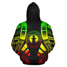 Load image into Gallery viewer, CNMI All Over Hoodie - Reggae Color Tattoo Style back