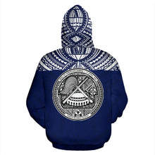 Load image into Gallery viewer, American Samoa All Over Hoodie - Polynesian Blue Version Back