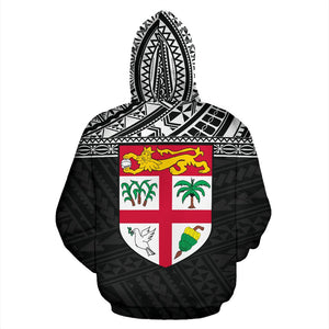 Fiji All Over Hoodie - Polynesian Black Version back
