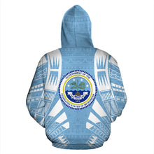 Load image into Gallery viewer, Seal Of The Federated States Of Micronesia All Over Hoodie - Polynesian Tattoo Style back