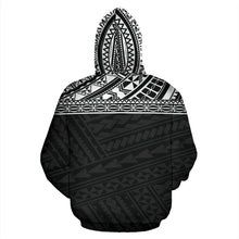 Load image into Gallery viewer, Poly All Over Print Hoodie - Polynesian Black Custom Version - NN9