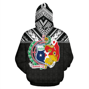 Tonga And Samoa All Over Hoodie - Polynesian Combine Style Back