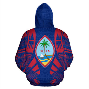 Guam All Over Hoodie - Polynenesian Tattoo Style back