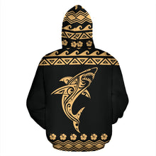 Load image into Gallery viewer, Hawaii All Over Hoodie - Polynesian Shark Hoodie back