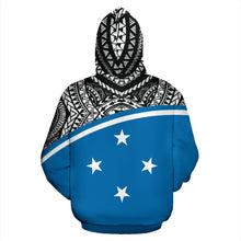 Load image into Gallery viewer, Yap All Over Hoodie - Micronesia Curve Blue Style - BN09