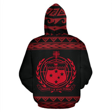 Load image into Gallery viewer, Samoa All Over Hoodie - Polynesian Red Version back