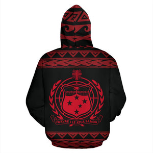 Samoa All Over Hoodie - Polynesian Red Version back