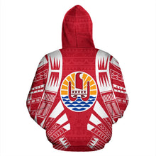 Load image into Gallery viewer, Tahiti All Over Hoodie - Polynesian Tattoo Style back