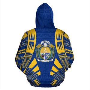 Nauru All Over Hoodie - Polynesian Tattoo Style back