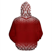 Load image into Gallery viewer, Poly All Over Hoodie - Polynesian Fog Red Custom Style - BN09