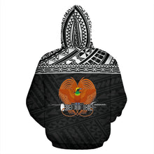 Load image into Gallery viewer, Papua New Guinea All Over Hoodie - Polynesian Black Version Back