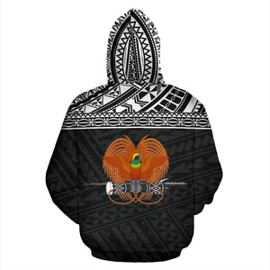 Papua New Guinea All Over Hoodie - Polynesian Black Version Back