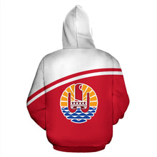 Load image into Gallery viewer, Tahiti All Over Hoodie - Polynesian Curve Version Back