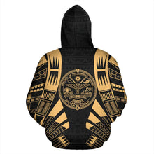 Load image into Gallery viewer, Marshall Islands All Over Hoodie - Gold Tattoo Style back