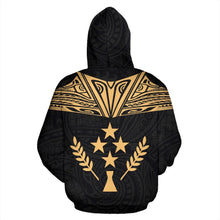 Load image into Gallery viewer, Kosrae All Over Hoodie - Gold Neck Style back